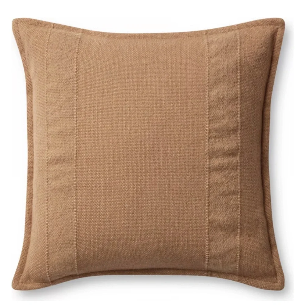 NEW Magnolia Home Loloi + Angela Rose 22x22 Woven Texture Pillow Cover - Tan